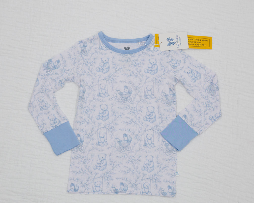 Bear Toile Toddler Two-Piece Pajama Set