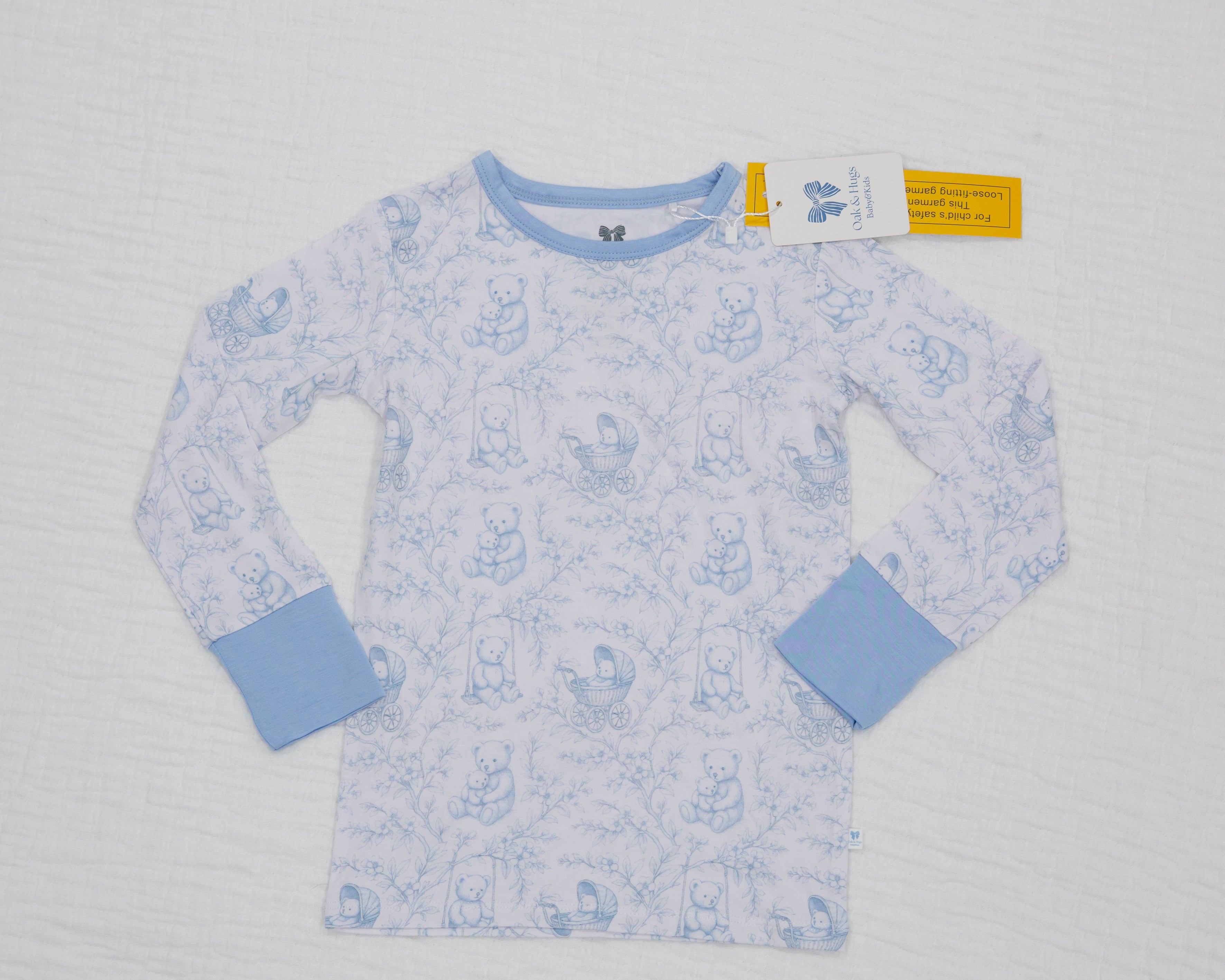 Bear Toile Toddler Two-Piece Pajama Set