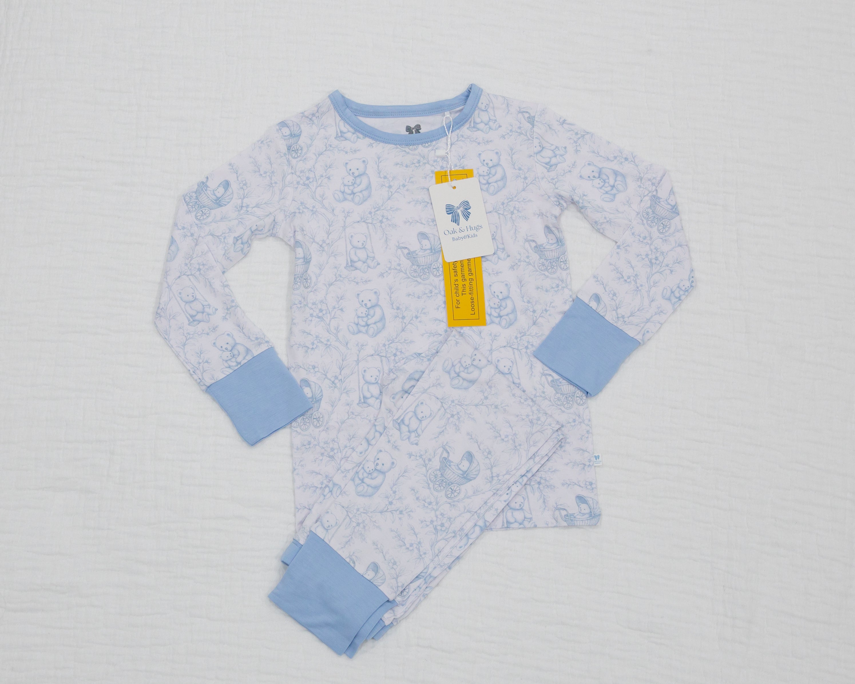 Bear Toile Toddler Two-Piece Pajama Set