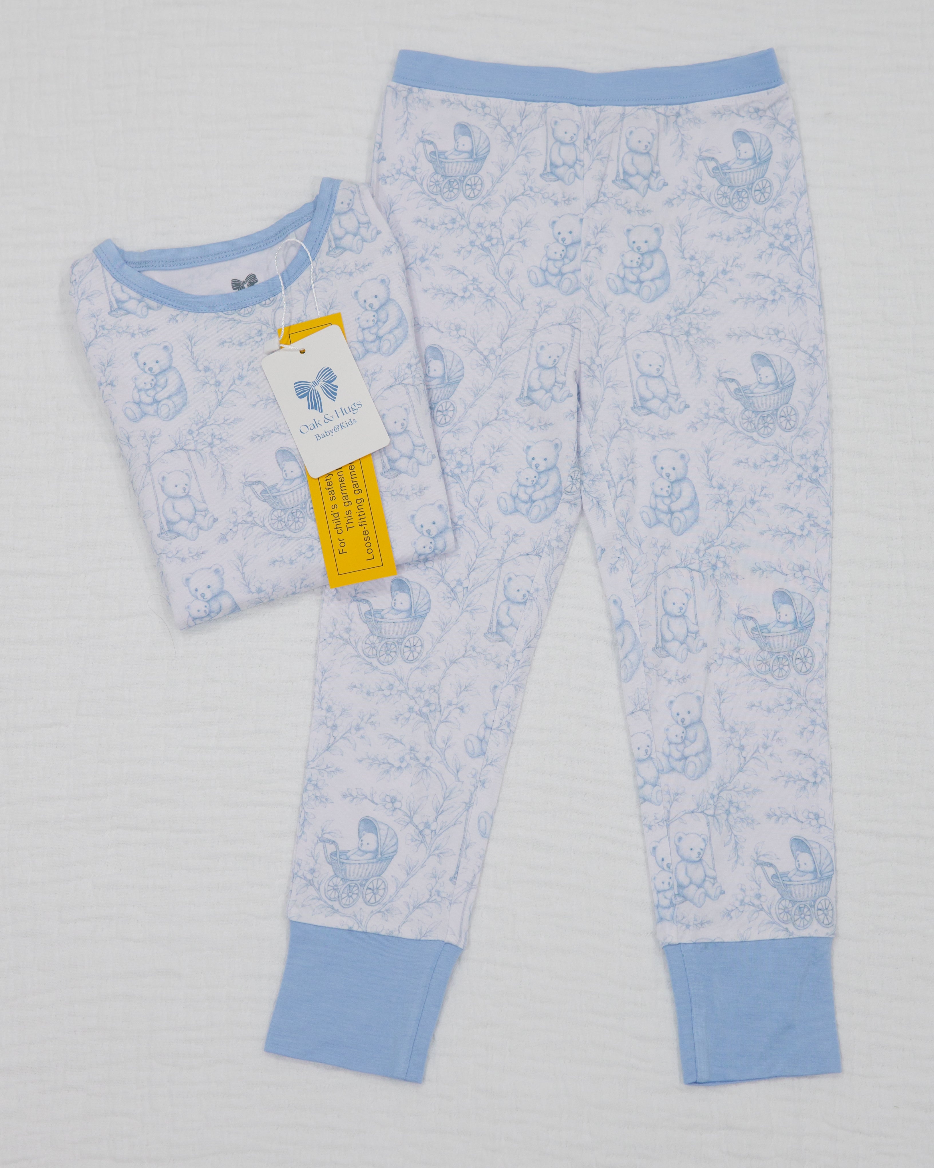 Bear Toile Toddler Two-Piece Pajama Set