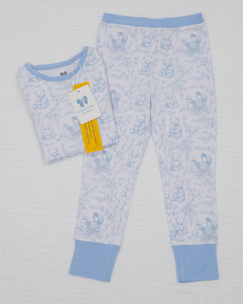 Bear Toile Toddler Two-Piece Pajama Set