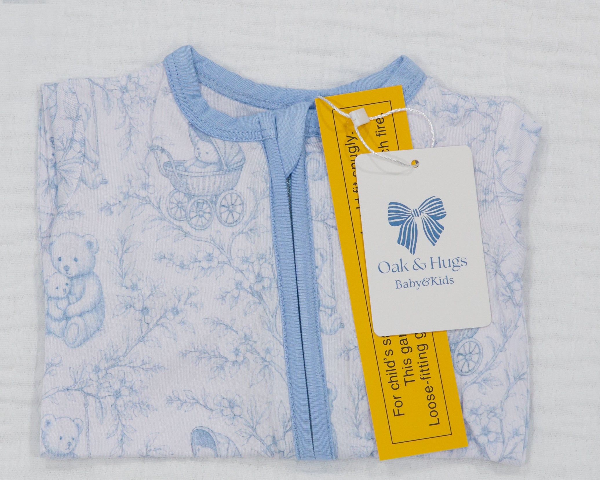 Bear Toile Baby Footie Pajama