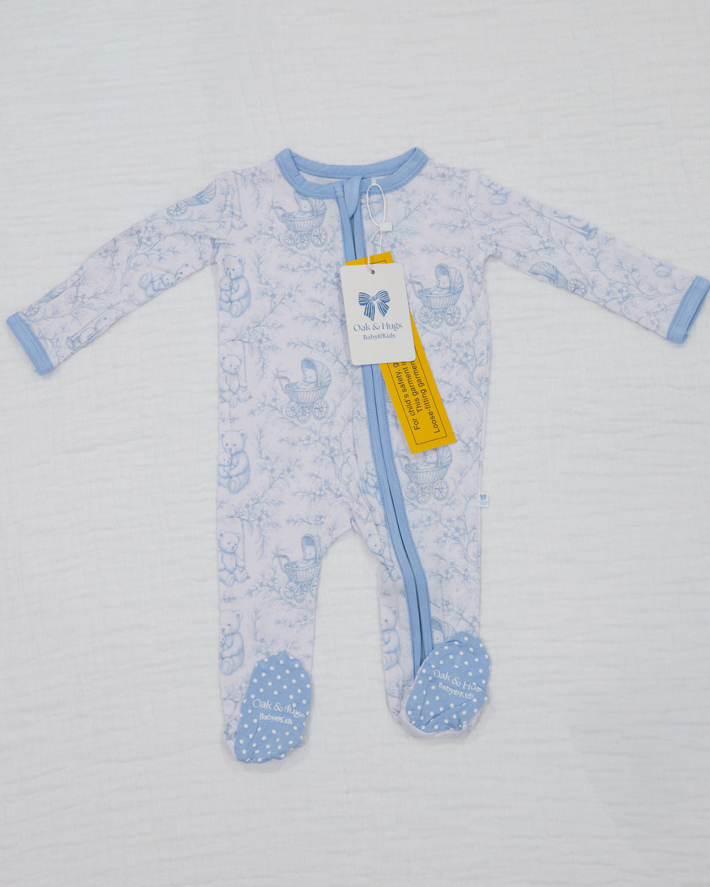 Bear Toile Baby Footie Pajama