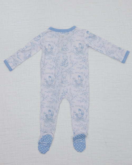 Bear Toile Baby Footie Pajama