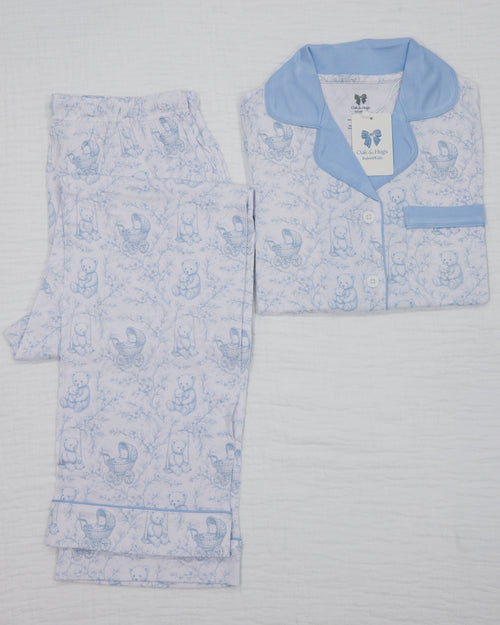 Bear Toile Women’s Long Sleeve Pajama Set