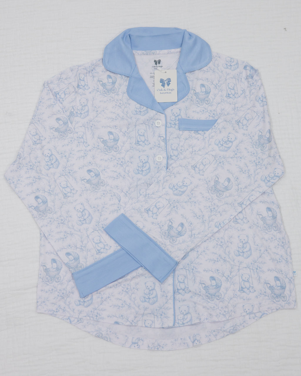 Bear Toile Women’s Long Sleeve Pajama Set