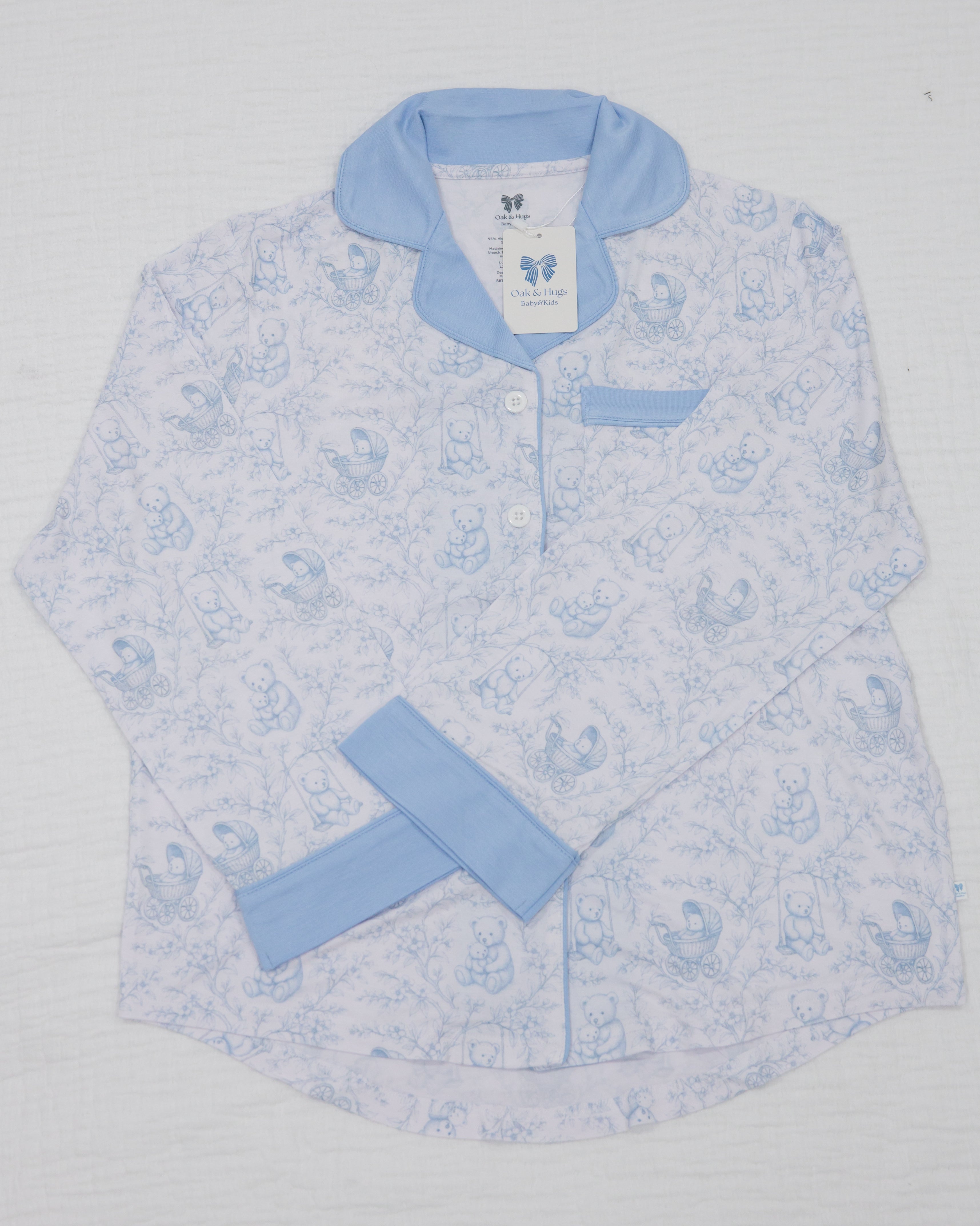 Bear Toile Women’s Long Sleeve Pajama Set