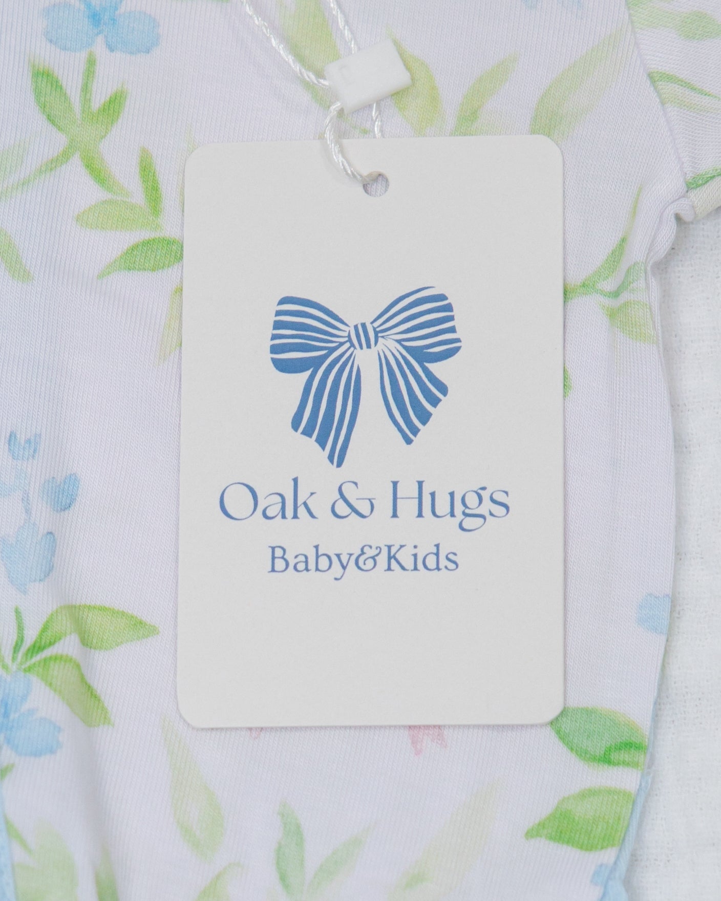 Garden Bows Girls Baby Footie Pajama with Ruffle