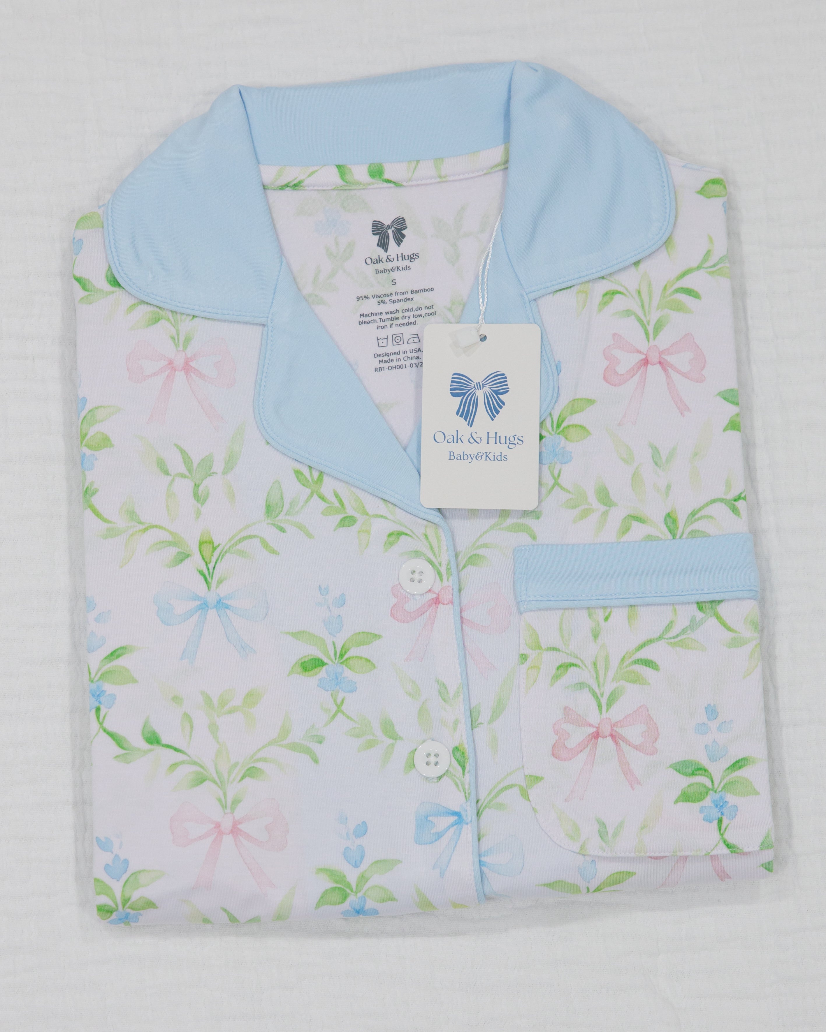 Garden Bows Women's Long Sleeve Pajama Set