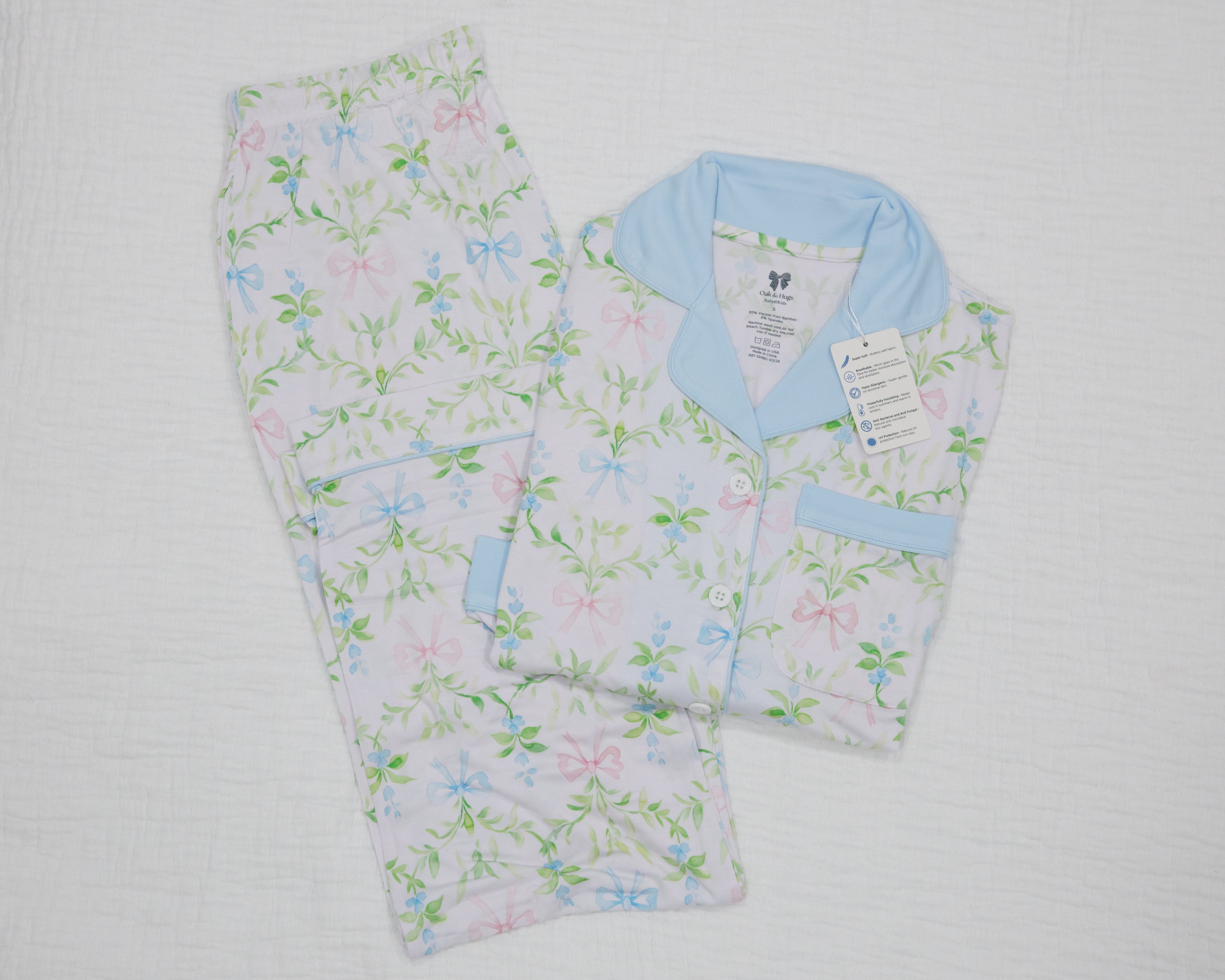 Garden Bows Women's Long Sleeve Pajama Set