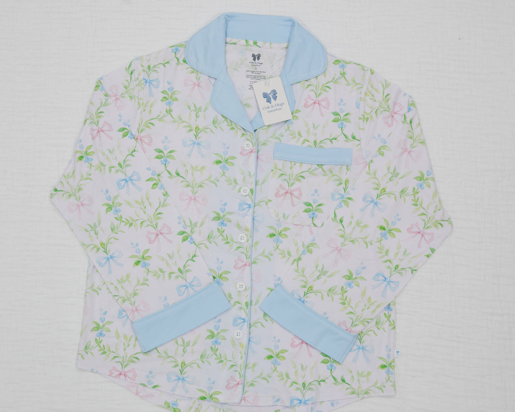 Garden Bows Women's Long Sleeve Pajama Set