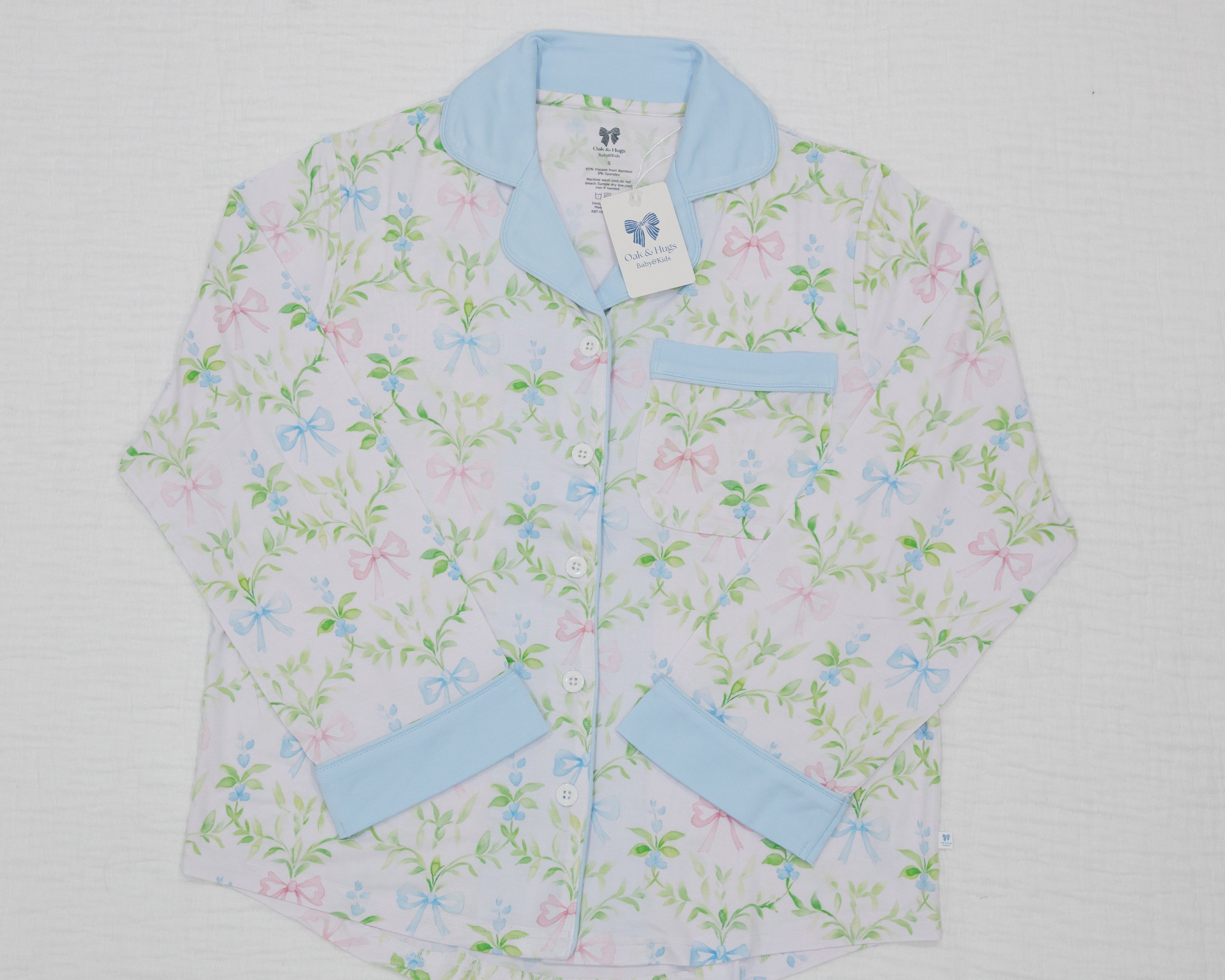Garden Bows Women's Long Sleeve Pajama Set