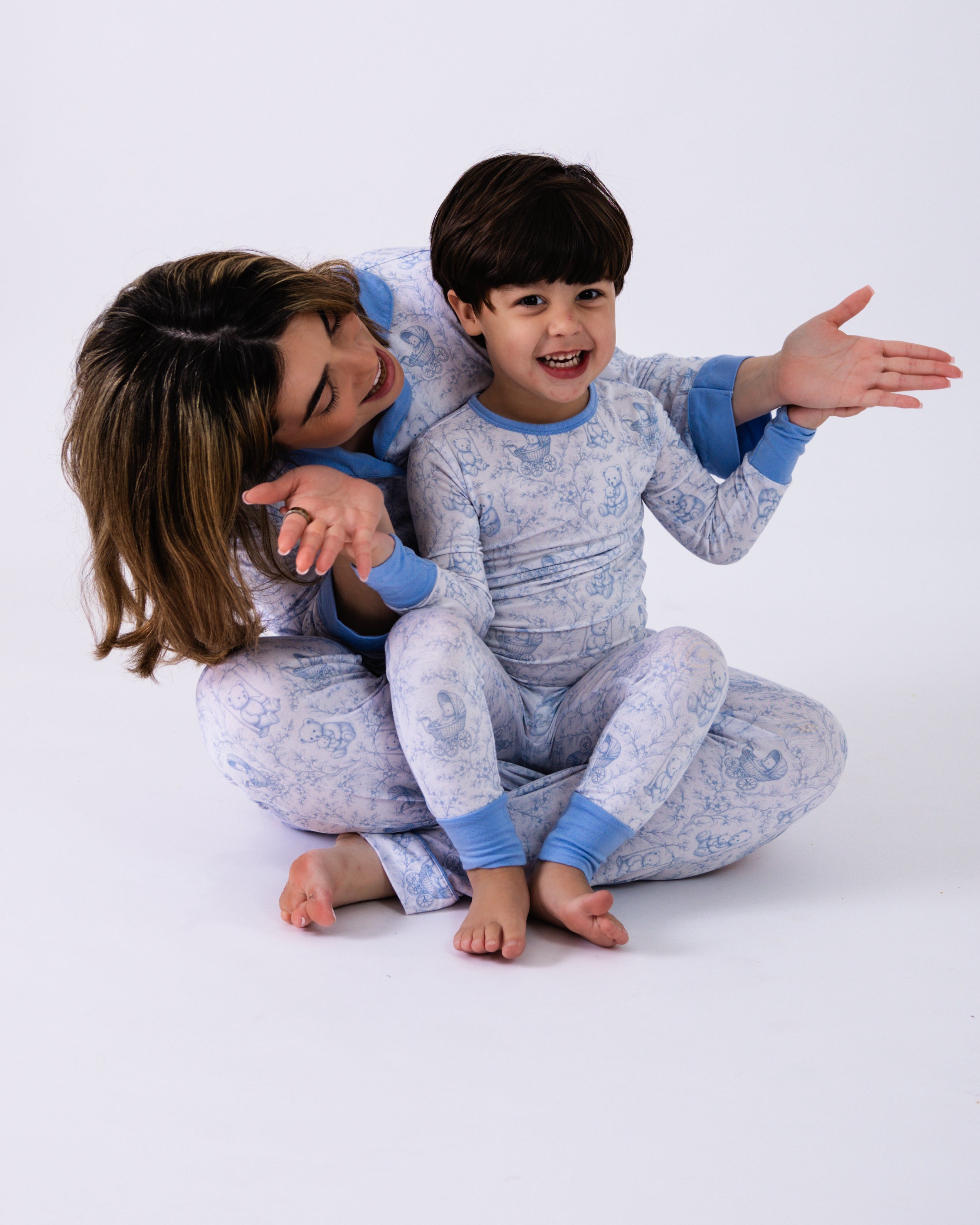 Bear Toile Toddler Two-Piece Pajama Set