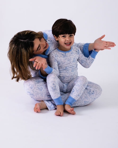 Bear Toile Toddler Two-Piece Pajama Set