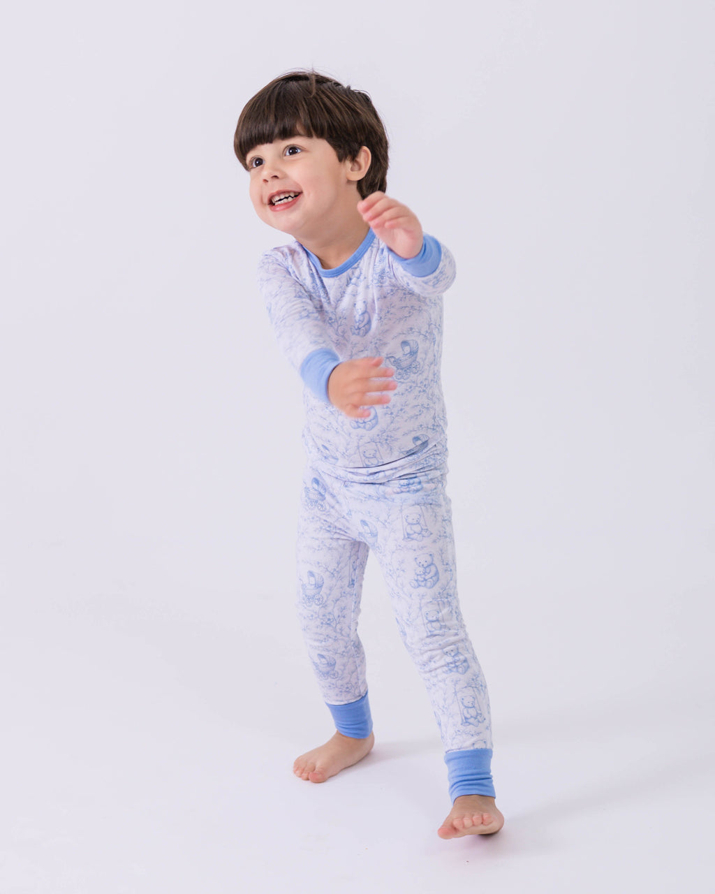 Bear Toile Toddler Two-Piece Pajama Set