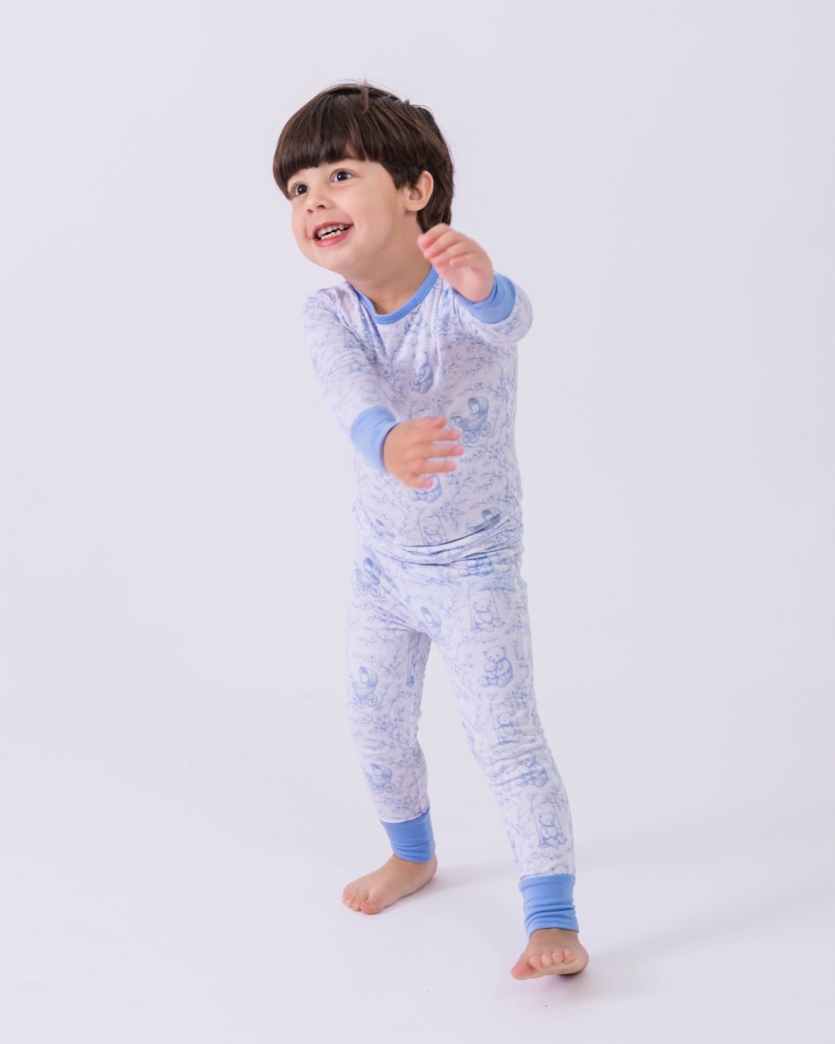 Bear Toile Toddler Two-Piece Pajama Set